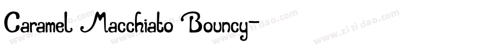 Caramel Macchiato Bouncy字体转换